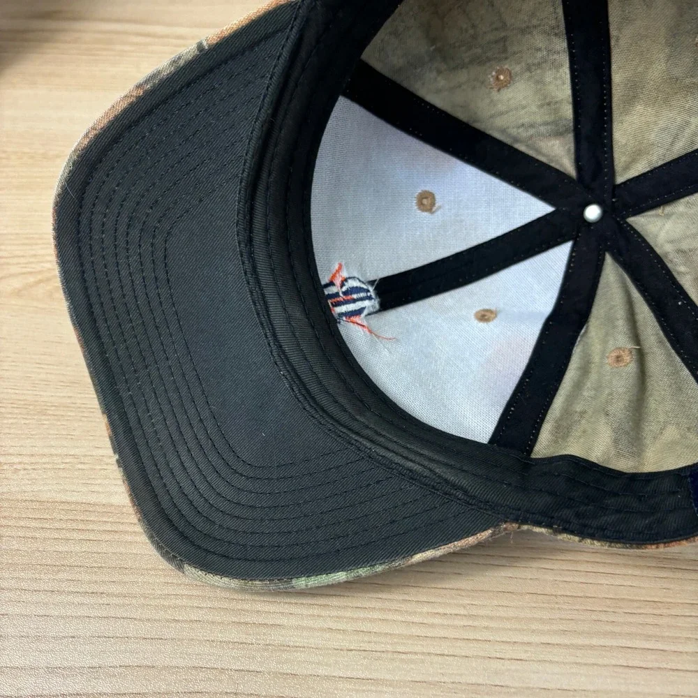 PI Hat Cap Snap Brown‎ Green Camo Outdoors Adjustable